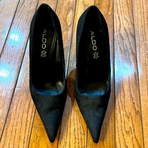 Also SZ 7 Black Lace heels- preloved good condition